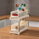 thumbnail image 5 of Cajón organizador bajo el fregadero | Estante deslizante de doble capa – Plástico Negro/Blanco – 14,8"x7,3"x14,6" | Cocina, baño y lavandería Ahorro de espacio, 5 of 7