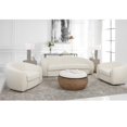 thumbnail image 5 of Uttermost Capra Contemporary Fabric and Wood Art Deco Swivel Chair in White, 5 of 7