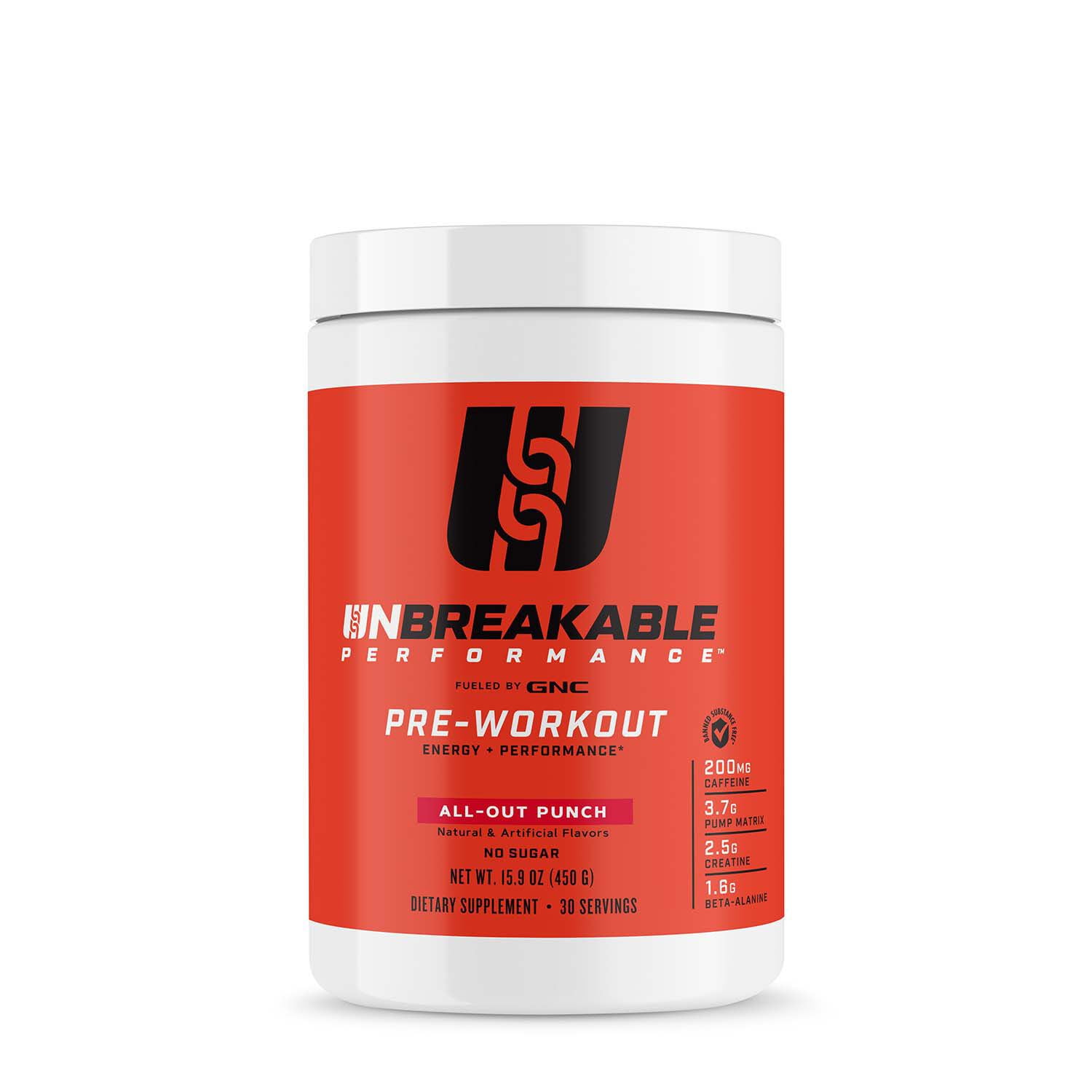 Gnc Unbreakable Performance Pre Workout Energy Performance Banned Substance Walmart Com Walmart Com