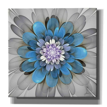 Epic Graffiti 'Fractal Blooms III' by James Burghardt, Canvas Wall Art, 12"x12"