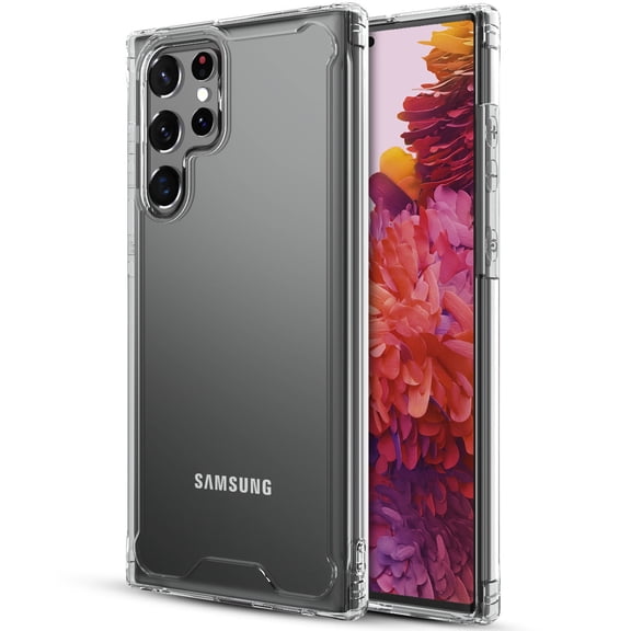Shockproof Fusion Shield Tough Snap-on Case for Samsung Galaxy S22 Ultra 5G - Clear