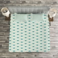 thumbnail image 3 of Ambesonne Ocean Quilted Bedspread Set 3 Pcs, Bold Circles Sea Inspired, King Size, Sky Blue White, 3 of 3