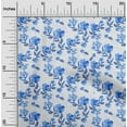 thumbnail image 2 of oneOone Cotton Cambric Blue Fabric Florals Sewing Material Print Fabric By The Yard 56 Inch Wide, 2 of 4