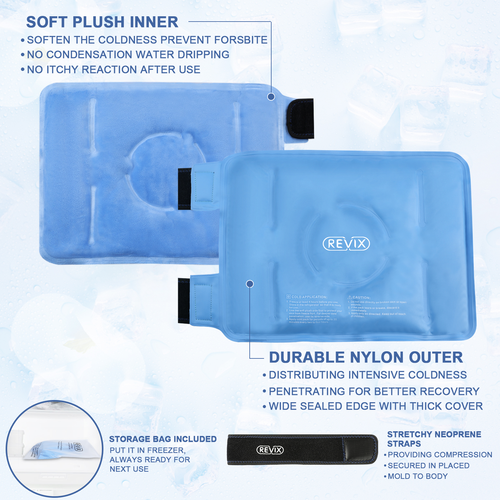 REVIX Knee Ice Pack for Knee Replacement Surgery Arthritis, Meniscus Tear