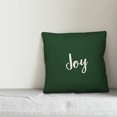 thumbnail image 2 of Creative Products Joy in Dark Green 18x18 Spun Poly Pillow, 2 of 2