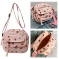 thumbnail image 4 of Yucurem Cute Strawberry Shoulder Bag Corduroy Trendy Crossbody Bag For Women (Pink) Fashion shoulder bag (B), 4 of 10