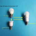 thumbnail image 5 of Convertidor de Casquillo de Bombilla de Lámpara de 50 Piezas Fácil Instalación Instalación Cómoda, Sencilla y Sin Complicaciones Adaptador E14 una E27, 5 of 5