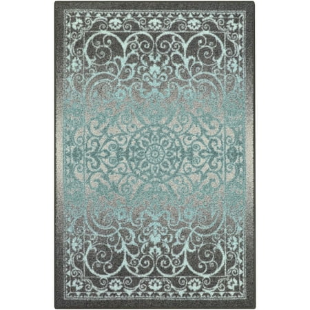 Medallion Rug - Mainstays India Medallion Textured Print Area Rug and Runner Collection, Multiple Sizes and Colors