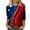 ZFY12_Red, variant on VKOYWKM 4th of July Shirts for Women 3/4 Sleeve Red White and Blue Graphic T Shirts Holiday Crew Neck USA Flag Tshirts Patriotic Tunic Tops