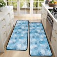 thumbnail image 4 of Kitchen Rugs Sets Of 2,Light Blue Christmas Snowflake Pattern Anti Fatigue Kitchen Mat Rugs Non Slip Washable,Decorative Kitchen Floor Mats for Kitchen,Sink,Laundry,17"x47"+17"x47", 4 of 5