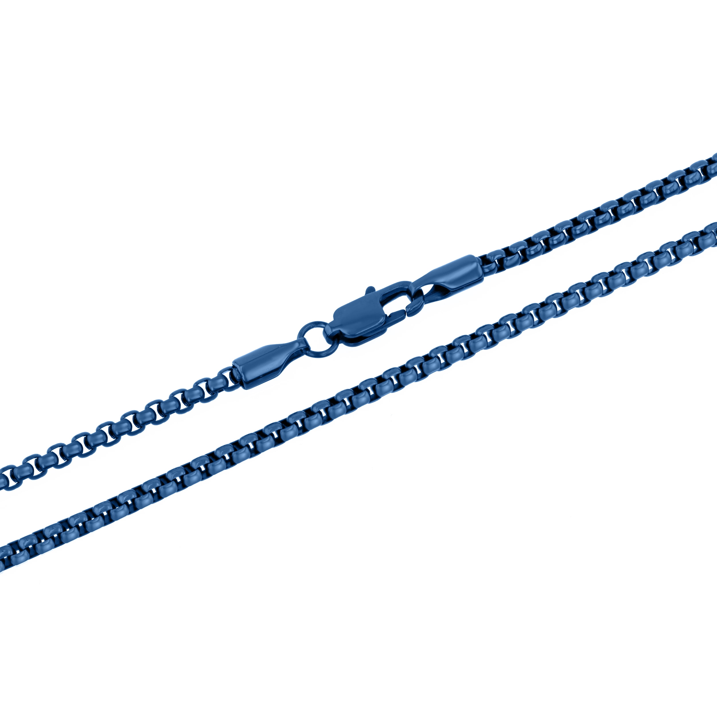 Stainless Steel Black and Blue IP Chain Set - Believe by Brilliance