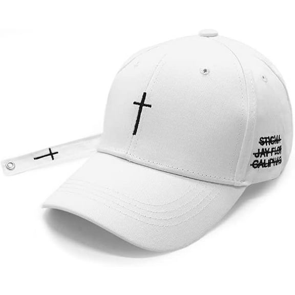 Cross Stitch Fitted Baseball Cap, Christian Gifts, K pop Style hat for Men Women Kids, Daily use Accessories to Carry