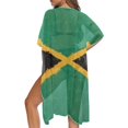 thumbnail image 5 of HELLHERO Vintage Distressed Jamaica Flag Kimono Cover Up - Lightweight Breathable Beachwear for Tropical Vacations, Pool & Beach Parties, 5 of 6