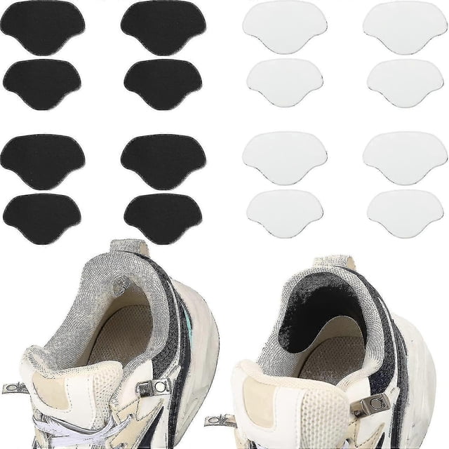 8 Pairs Shoe Heel Repair Patch Kit Insole Self-Adhesive Shoe Hole Repair Patches, Large & Small Sizes for Sneakers, Leather & High Heels