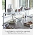 thumbnail image 4 of Yamazaki Home Expandable Countertop Shelf, White, Steel, Large, Supports 23 pounds, Expandable, 4 of 7