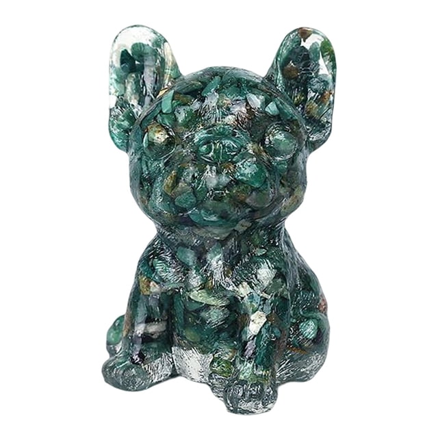 DOLITY Cute Figurine Ornament Tabletop Decor Miniature Statue Animal Sculpture Dark Green