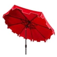 thumbnail image 7 of Safavieh Zimmerman 9' Market Crank UV Resistant Umbrella, Red/White, 7 of 7
