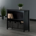 thumbnail image 6 of Winsome Terrace 4-Piece Wide Shelf with 3 Foldable Woven Baskets, Walnut & Chocolate, 6 of 8