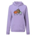 thumbnail image 4 of IROINNID Women's Long Sleeve Hoodie Mid-Length Print Leisure Pullover Tops Sweatshirt, Purple, 4 of 6