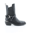 thumbnail image 3 of Circus by Sam Edelman Wesley Black Pull On Buckle Detail Square Toe Western Boot (Black, 8), 3 of 7