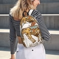 thumbnail image 5 of Disketp Cowboy Up Vintage Wild West print Canvas Backpack Lightweight Travel Daypack Student Rucksack Laptop Backpack-Small, 5 of 5