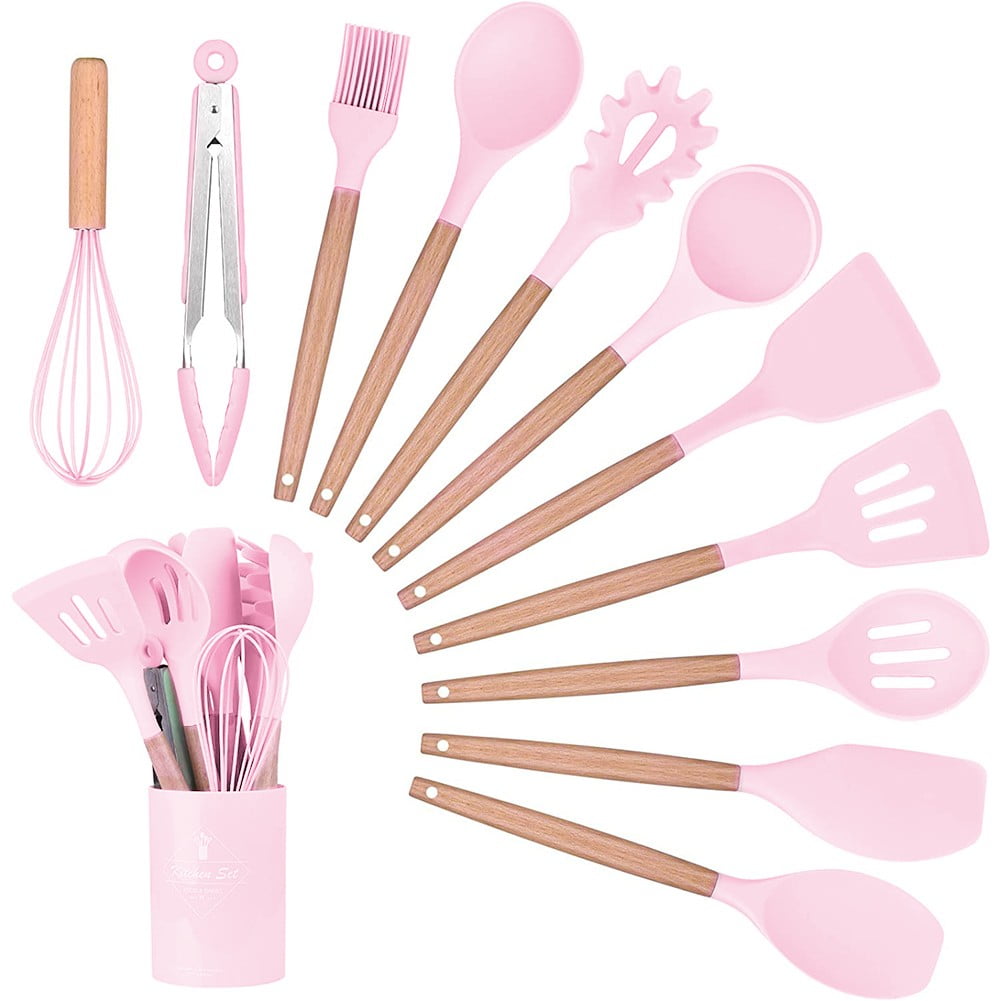 Silicone Cooking Utensil with Bucket Set 12pcs – Kitchen Utensils & Gadgets