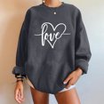 thumbnail image 1 of ICHUANYI Clearance Women's Fashion Sweatshirts Long Sleeved Lovely Printed Pullover Fall Crewneck Sweatshirt(Gray, L) ICHUANYI WER2023081514318, 1 of 8