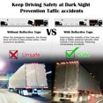 thumbnail image 4 of Enhanced Visibility Reflective Tape For Trucks, Trailers With Micro Prismatic Sheeting Honeycomb Prismatic Pattern Waterproof Self-Adhesive Reflector, 8Pcs, 4 of 7