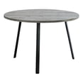 thumbnail image 1 of 48" Round Dining Room Table with Grey Reclaimed Wood and Black Metal, 1 of 1