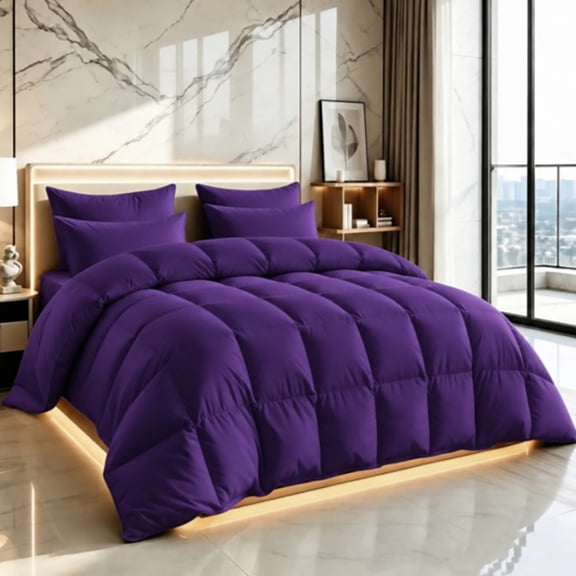 2/3PCS Diamond Lattice Quilt Set,Equipped with Pillowcase,Soft and Skin-friendly,Quilting Craft(Purple,Twin)