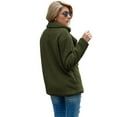 thumbnail image 3 of KZKR Women's Long Sleeve Faux Shearling Coat Lapel Zip Up Warm Shaggy Oversized Coat Jacket, 3 of 4
