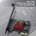 thumbnail image 2 of PCIe to 2 Ports SATA 3.0 6 Gbps SSD Adapter PCI-E PCI Express X1 Controller Board Expansion Card Sup, 2 of 5