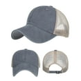 thumbnail image 3 of Fgnfyis Washed Distressed Mesh Baseball Cap Adjustable Unisex Dad Hat for Casual Outdoor Sun Grey One Size, 3 of 3