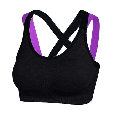 

CLZOUD Comfy Bra Black Women Yoga Solid Sleeveless Cold Shoulder Casual Tanks Blouse Tops Intimates S
