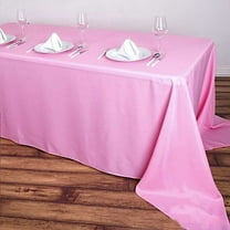 BalsaCircle 90" x 156" Polyester Rectangular Tablecloth Pink