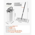 thumbnail image 3 of Easy-Wring Mop Bucket Set for Sparkling Floors, Includes 3 Super Absorbent Microfiber Pads, Ideal for Hardwood, Tile, and Luxury Vinyl Plank, 3 of 11