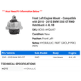 thumbnail image 2 of Front Left Engine Mount - Compatible with 2010 - 2015 BMW 550i GT RWD Hatchback 4.4L V8 2011 2012 2013 2014, 2 of 2