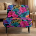 thumbnail image 2 of HELLHERO Tropical Flowers Black Stain Protection Elastic Bottom Accent Chair Cover Decorations Armless Accent Chair Cover for Armless Chair, 2 of 8