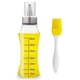 thumbnail image 1 of Recipiente de aceite de oliva de 400 ml, dispensador de vinagre/aceite premium hecho de acero inoxidable y vidrio, botella de vidrio de aceite con cepillo para cocinar para barbacoa, cocinar, asar, 1 of 8