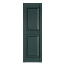 Perfect Shutters Premier Raised Panel Exterior Decorative Shutters, Heritage Green - 15 x 71 in.