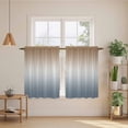 thumbnail image 3 of Brown Grey Ombre Kitchen Curtains, Modern Abstract Art Aesthetics Light Filtering Window Curtain Panels, 2Pcs Rod Pocket Window Treatments Set for Study Room Bathroom Bedroom 52x54 Inches, 3 of 9
