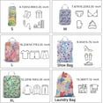 thumbnail image 5 of 6 Pcs Compression Packing Cubes Waterproof Suitcase Travel Bag Luggage Backpack Organizer Travel Cubes for Packing-Small Floral Print, 5 of 6