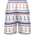 thumbnail image 3 of GZHJMY Anchor Pajama Pants Short for Men, Lounge Pants Lightweight Men Pajama Bottoms with Drawstring Pockets, Christmas New Year Birthday Gifts, X-Large, 3 of 7