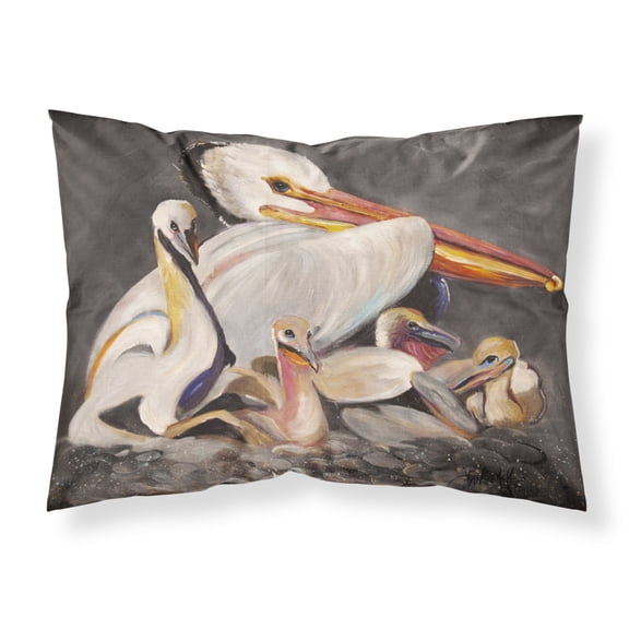 Carolines Treasures JMK1026PILLOWCASE White Pelicans Fabric Standard Pillowcase Standard multicolor