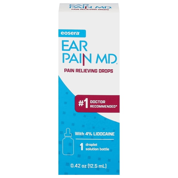 Eosera EAR PAIN MD Pain Relieving Drops with Lidocaine 12.5mL
