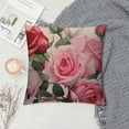 thumbnail image 2 of Awypu  Watercolor Roses Throw Pillow Cover Elegant Floral Bud Petal Romantic Plant Curl Bloom Botanical Pillow Case Decorative Square Cushion for Home Couch Bed, 2 of 5