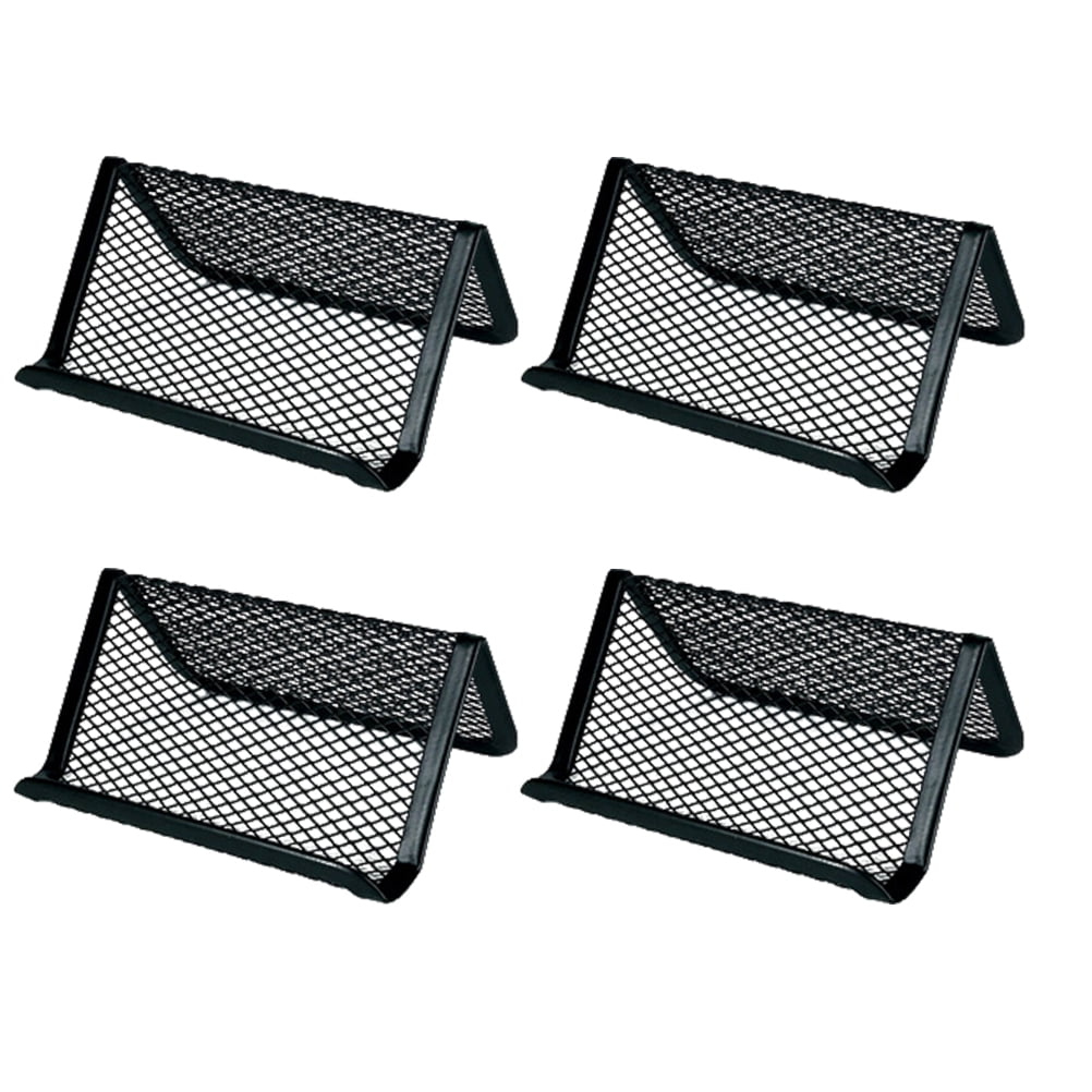 Rosarivae 4pcs Business Cards Holders Mesh Business Cards Display Racks