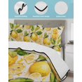 thumbnail image 4 of Quilts Full Size, Summer Lemon Soft Comforter Bedding Set for Bed, Watercolor Summer Botanical Rustic Yellow Lightweight Quilted Bedspread with Pillow Cover(2 Pieces) for All Season, 78x90 Inch, 4 of 6