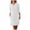 White, variant on Njagoc3 Womens Button - Front Shirt Dress, 3/4 Sleeves, Solid Color, Classic for Summer Casual Work & Weekend Trips
