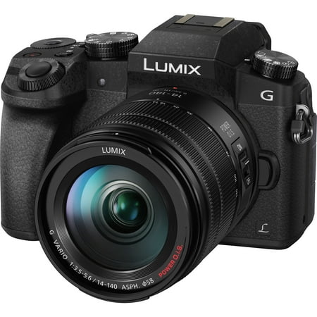 Panasonic Lumix DMC-G7 16 Megapixel Mirrorless Camera with Lens, 0.55", 5.51", Black